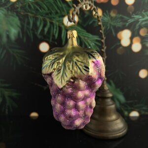 Christopher Radko Purple 'CLUSTER GRAPES' Christmas Ornament 5” Retired